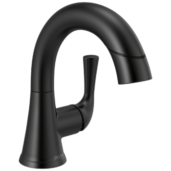 Delta Kayra™: Single Handle Pull-Down Bathroom Faucet In Matte Black