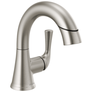 Delta Kayra™: Single Handle Pull-Down Bathroom Faucet In Stainless