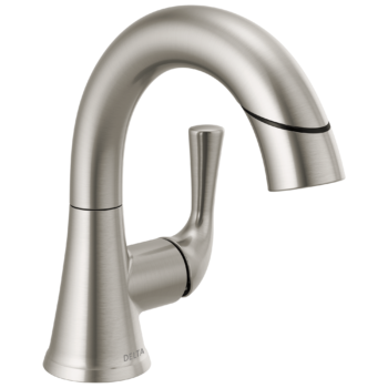 Delta Kayra™: Single Handle Pull-Down Bathroom Faucet In Stainless