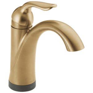 Delta Lahara®: Single Handle Bathroom Faucet with Touch2O.xt® Technology In Champagne Bronze