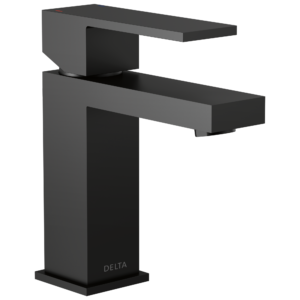 Delta Modern™: Single Handle Project-Pack Bathroom Faucet In Matte Black