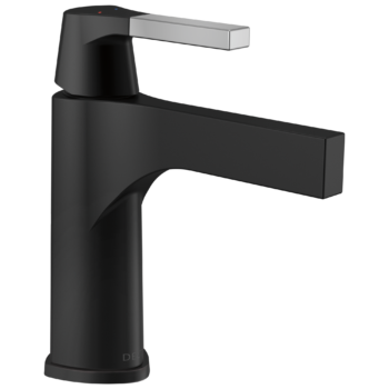 Delta Zura®: Single Handle Bathroom Faucet In Chrome / Matte Black