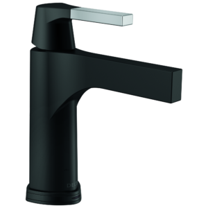 Delta Zura®: Single Handle Bathroom Faucet with Touch2O.xt® Technology In Chrome / Matte Black