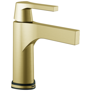 Delta Zura®: Single Handle Bathroom Faucet with Touch2O.xt® Technology In Champagne Bronze