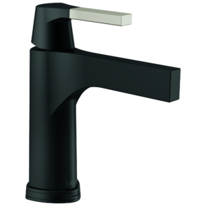 Delta Zura®: Single Handle Bathroom Faucet In Stainless / Matte Black