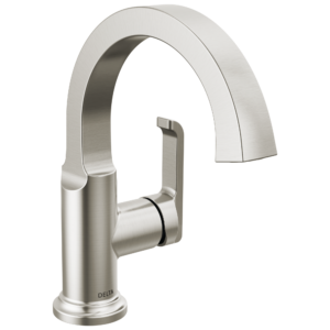 Delta Tetra™: Single Handle Bathroom Faucet In Lumicoat Stainless