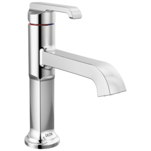 Delta Tetra™: Single Handle Bathroom Faucet In Lumicoat Chrome