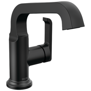 Delta Tetra™: Single Handle Bathroom Faucet In Matte Black