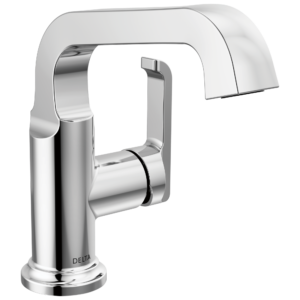 Delta Tetra™: Single Handle Bathroom Faucet In Lumicoat Chrome