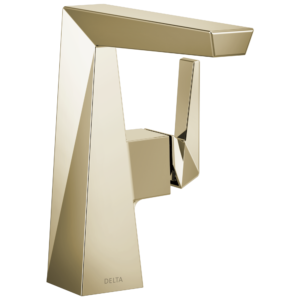 Delta Trillian™: Single Handle Mid-Height Bathroom Faucet In Lumicoat Polished Nickel