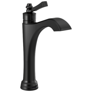 Delta Dorval™: Single Handle Mid-Height Vessel Touch20.xt Bathroom Faucet In Matte Black