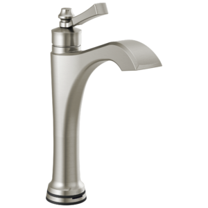 Delta Dorval™: Single Handle Mid-Height Vessel Touch20.xt Bathroom Faucet In Stainless