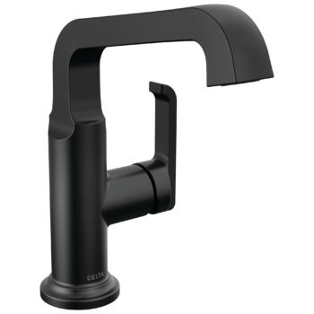 Delta Tetra™: Single Handle Mid-Height Vessel Bathroom In Matte Black