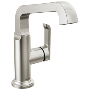 Delta Tetra™: Single Handle Mid-Height Vessel Bathroom In Lumicoat Stainless