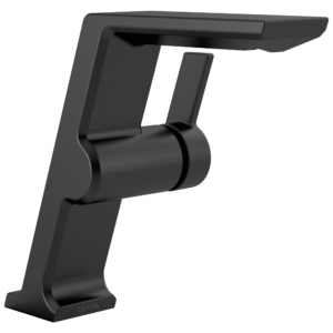 Delta Pivotal™: Single Handle Mid-Height Vessel Bathroom Faucet In Matte Black