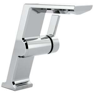 Delta Pivotal™: Single Handle Mid-Height Vessel Bathroom Faucet In Lumicoat Chrome