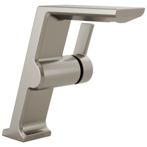 Delta Pivotal™: Single Handle Mid-Height Vessel Bathroom Faucet In Lumicoat Stainless