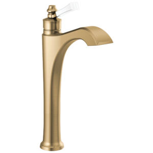 Delta Dorval™: Single Handle Vessel Bathroom Faucet In Champagne Bronze / Porcelain