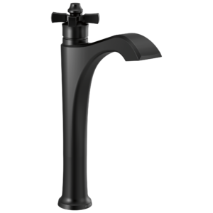 Delta Dorval™: Single Handle Vessel Bathroom Faucet In Matte Black