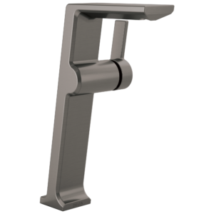 Delta Pivotal™: Single Handle Vessel Bathroom Faucet In Lumicoat Black Stainless