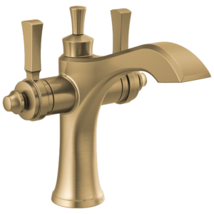 Delta Dorval™: Two Handle Single Hole Monoblock Bathroom Faucet In Champagne Bronze