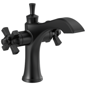 Delta Dorval™: Two Handle Single Hole Monoblock Bathroom Faucet In Matte Black