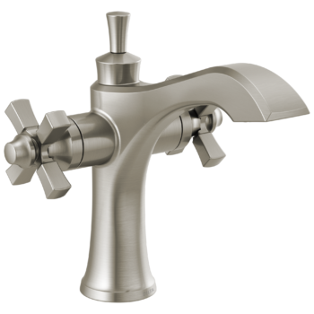 Delta Dorval™: Two Handle Single Hole Monoblock Bathroom Faucet In Stainless