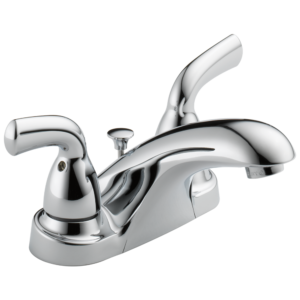 Delta Foundations®: Two Handle Centerset Bathroom Faucet In Chrome