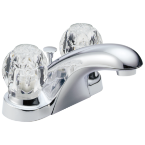 Delta Foundations®: Two Handle Centerset Bathroom Faucet In Chrome