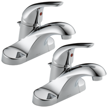 Delta Foundations®: Single Handle Centerset Bathroom Faucet In Chrome