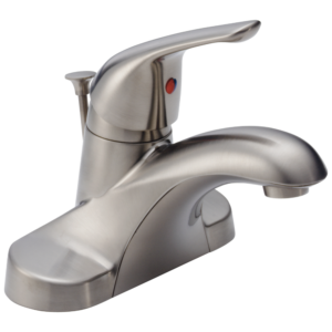 Delta Foundations®: Single Handle Centerset Bathroom Faucet In Stainless