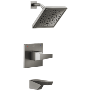 Delta Trillian™: 14 Series H2Okinetic Tub Shower Trim In Lumicoat Black Stainless