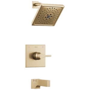 Delta Zura®: Monitor® 14 Series H2Okinetic® Tub and Shower Trim In Champagne Bronze