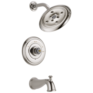 Delta Cassidy™: Monitor® 14 Series H2Okinetic® Tub & Shower Trim – Less Handle In Polished Nickel