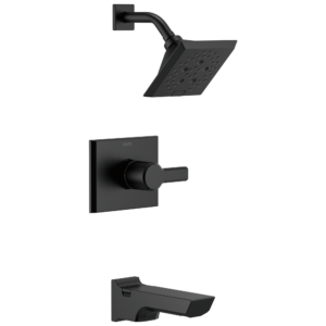 Delta Pivotal™: Monitor® 14 Series H2Okinetic® Tub and Shower Trim In Matte Black