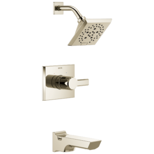 Delta Pivotal™: Monitor® 14 Series H2Okinetic® Tub and Shower Trim In Lumicoat Polished Nickel