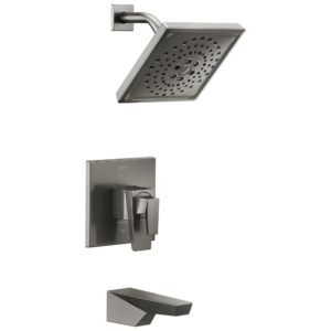 Delta Trillian™: 17 Series H2Okinetic Tub Shower Trim In Lumicoat Black Stainless