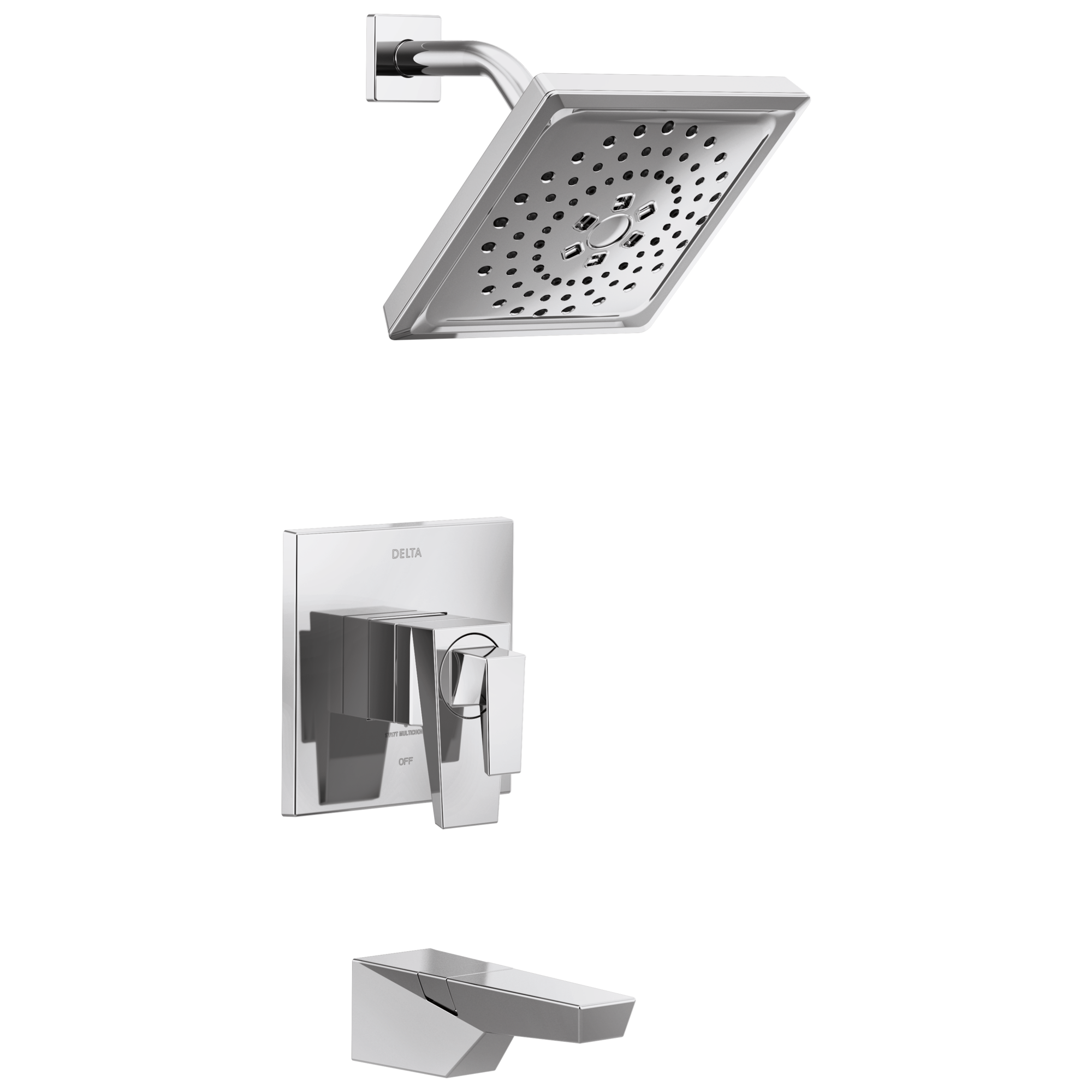 Delta Trillian™: 17 Series H2Okinetic Tub Shower Trim In Lumicoat Chrome