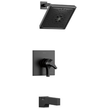 Delta Zura®: Monitor® 17 Series H<sub>2</sub>Okinetic® Tub and Shower Trim In Matte Black