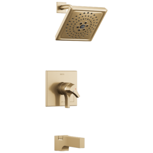 Delta Zura®: Monitor® 17 Series H2Okinetic® Tub and Shower Trim In Champagne Bronze