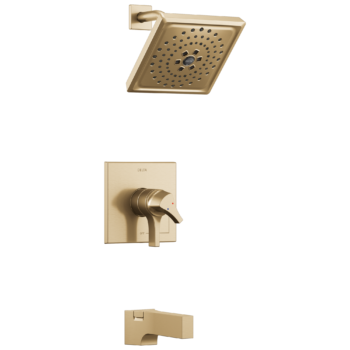 Delta Zura®: Monitor® 17 Series H<sub>2</sub>Okinetic® Tub and Shower Trim In Champagne Bronze