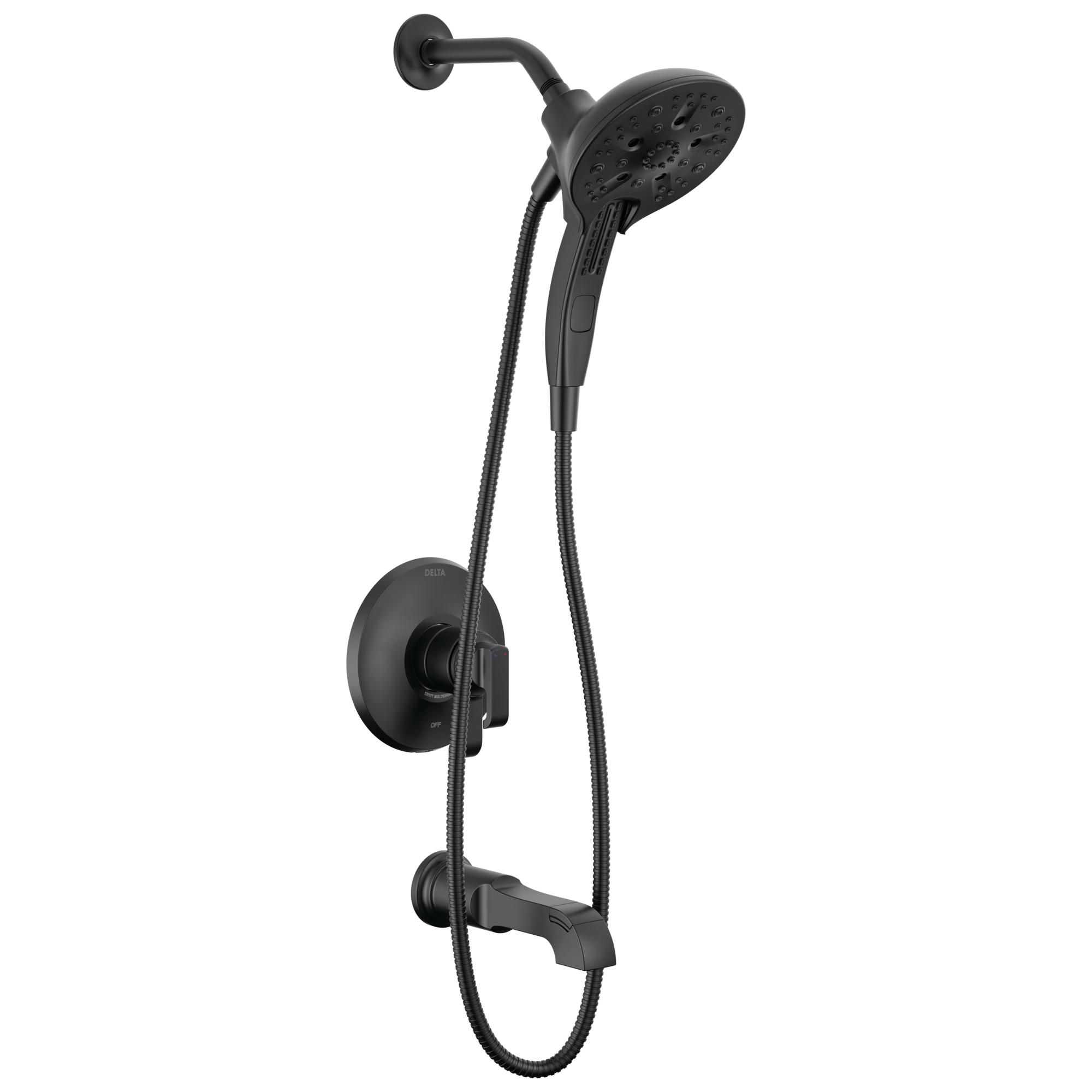 Delta Tetra™: 17 Series Tub Shower Trim In Matte Black