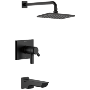 Delta Pivotal™: TempAssure® 17T Series H2Okinetic® Tub & Shower Trim In Matte Black