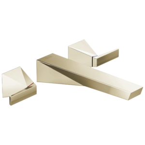 Delta Trillian™: Two Handle Wall Mount Bathroom Faucet Trim In Lumicoat Polished Nickel