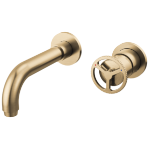 Delta Trinsic®: Two Handle Wall Mount Bathroom Faucet Trim In Champagne Bronze