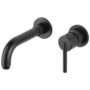 Delta Trinsic®: Single Handle Wall Mount Bathroom Faucet Trim In Matte Black