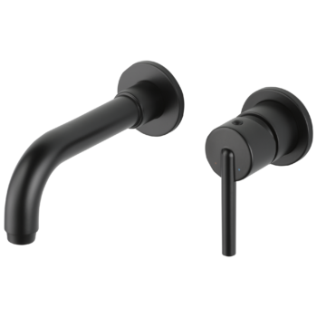 Delta Trinsic®: Single Handle Wall Mount Bathroom Faucet Trim In Matte Black