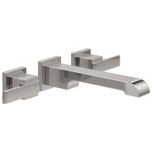 Delta Ara®: Two Handle Wall Mount Bathroom Faucet Trim In Stainless