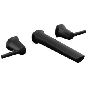 Delta Galeon™: Two Handle Wall Mount Bathroom Faucet In Matte Black