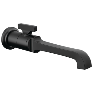 Delta Tetra™: Single Handle Wall Mount Bathroom Faucet Trim In Matte Black